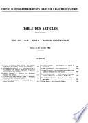 Comptes rendus des séances de l'Académie des sciences