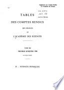 Comptes rendus des séances de l'Académie des sciences