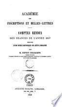 Comptes rendus des séances de l'année - Académie des inscriptions et belles-lettres