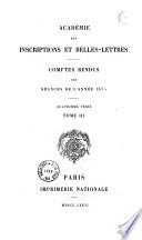 Comptes rendus des séances de l'année - Académie des inscriptions et belles-lettres