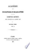 Comptes rendus des séances de l'année ...