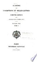 Comptes rendus des séances de l'année ...
