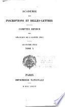 Comptes rendus des séances de l'année ...