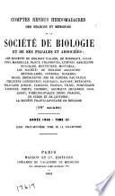 Comptes rendus des séances de la Société de biologie et de ses filiales et associées