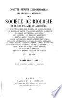 Comptes rendus des séances de la Société de biologie et de ses filiales et associées