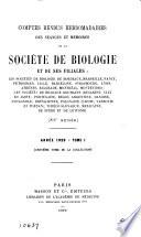 Comptes rendus des séances de la Société de biologie et de ses filiales