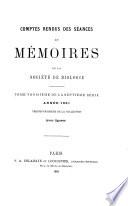 Comptes rendus des séances de la Société de Biologie et de ses filiales