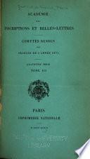 Comptes rendus des séances