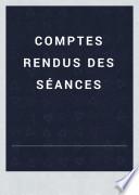 Comptes rendus des séances