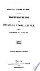 Comptes-rendus des sessions legislatives
