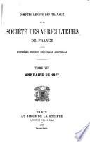 Comptes rendus des travaux de la Société des agriculteurs de France