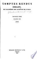 Comptes Rendus (Doklady) de L'Académie Des Sciences de L'URSS.