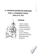 Comptes rendus du 4e [i.e. quatrième] Symposium européen sur les antiprotons