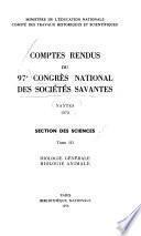 Comptes rendus du 97e Congrès national des sociétés savantes, Nantes, Section des science