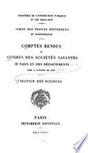 Comptes rendus du Congrès des sociétés savantes de Paris et des départements