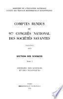 Comptes rendus du Congrès national des sociétés savantes