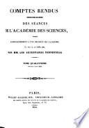 Comptes rendus hebdomadaires des séances de l'Académie des sciences de Paris