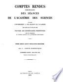 Comptes rendus hebdomadaires des séances de l'Académie des sciences