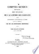Comptes rendus hebdomadaires des séances de l'Académie des sciences