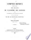 Comptes rendus hebdomadaires des séances de l'Académie des sciences