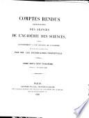 Comptes rendus hebdomadaires des séances de l'Académie des sciences