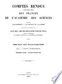 Comptes rendus hebdomadaires des séances de l'Académie des sciences