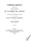 Comptes rendus hebdomadaires des séances de l'Académie des Sciences