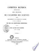 Comptes rendus hebdomadaires des séances de l'Académie des sciences