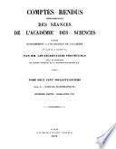 Comptes rendus hebdomadaires des séances de l'Académie des sciences