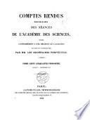 Comptes rendus hebdomadaires des séances de l'Académie des sciences