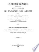Comptes rendus hebdomadaires des séances de l'Académie des sciences