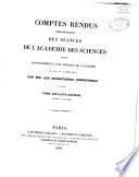 Comptes rendus hebdomadaires des séances de l'Académie des sciences