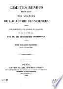 Comptes rendus hebdomadaires des séances de l'Académie des sciences