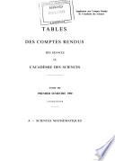 Comptes rendus hebdomadaires des séances de l'Académie des sciences