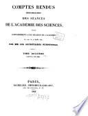 Comptes rendus hebdomadaires des séances de l'Académie des Sciences