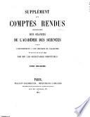 Comptes rendus hebdomadaires des séances de l'Académie des sciences
