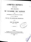 Comptes rendus hebdomadaires des séances de l'Académie des sciences