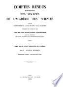 Comptes rendus hebdomadaires des séances de l'Académie des sciences