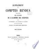 Comptes rendus hebdomadaires des séances de l'Académie des Sciences