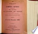 Comptes rendus hebdomadaires des séances de l'Académie des sciences