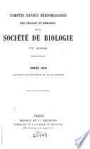 Comptes rendus hebdomadaires des séances et mémoires de la Société de biologie