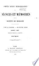 Comptes rendus hebdomadaires des séances et mémoires de la Société de biologie