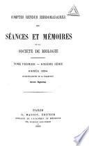 Comptes rendus hebdomadaires des séances et mémoires de la Société de biologie