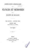 Comptes rendus hebdomadaires des séances et mémoires de la Société de biologie