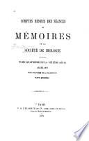 Comptes rendus hebdomadaires des séances et mémoires de la Société de biologie