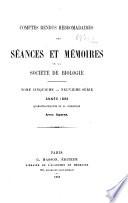 Comptes rendus hebdomadaires des séances et mémoires de la Société de biologie