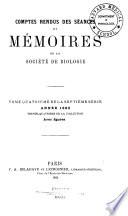 Comptes rendus hebdomadaires des séances et mémoires de la Société de biologie
