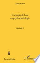 Concepts de base en psychopathologie
