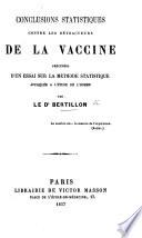 Conclusions statistiques contre les détracteurs de la vaccine