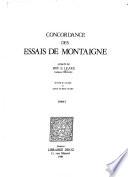 Concordance des Essais de Montaigne